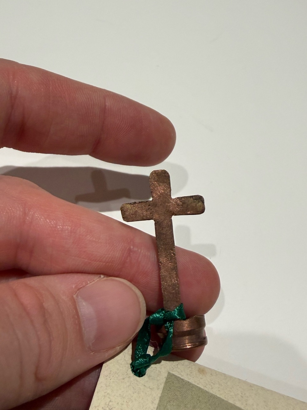 Handcrafted Brass Bullet Shell Cross Pendant Upcycled Peace Charm